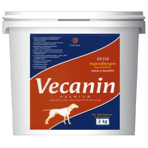 Vecanin Premium Hypoallergen Hirsch & Kartoffel 22/12 - 2 kg